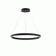 Gea Luce Suspension Criseide S/G Black - Led Intégrée 80W 4200Lm 3000K Dimmable Double Émission Aluminium Et Silicone - Gealuce - noir CRISEIDE S/G