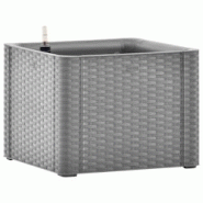 Helloshop26 - Jardinière bac lit surélevé plantes fleurs terrasse jardin de jardin avec système d'arrosage 43 x 43 x 33 cm gris 02_0039770 - 30002 Helloshop26 - Jardinière bac lit surélevé plantes fleurs terrasse jardin de jardin avec système d'arrosage 43 x 43 x 33 cm gris 02_0039770 - 30002