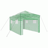 Helloshop26 - Serre de jardin rectangulaire pliable design moderne 290 x 430 x 315 cm en fer vert 02_0058861 - vert 3000240821196