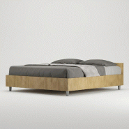 Itamoby Lit coffre Nuamo en chêne 160x190 - marron VELETNUAMOBQN-CT