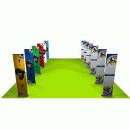Kakémono Match Slim - Visuel 470 mm x 2000 mm - Tissu imprimé par sublimation Kakémono Match Slim - Visuel 470 mm x 2000 mm - Tissu imprimé par sublimation