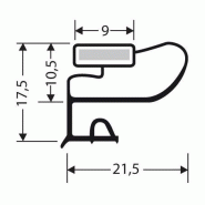 Profil pvc a perle aimante pour meubles frigos jpp-107_0