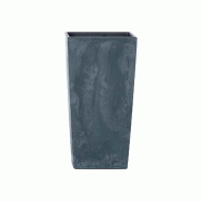 Prosperplast - Pot URBI SQUARE BETON EFFECT 2 L - 12,6x12,6x20 cm, coloris Anthracite - gris plastique polypropylène ZA4213