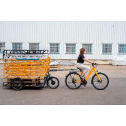 Remorque mécanique vélo spécialement développée aux dimensions des palettes Europe - Charge maxi 200kg - Carla Maxi PRO Remorque mécanique vélo spécialement développée aux dimensions des palettes Europe - Charge maxi 200kg - Carla Maxi PRO