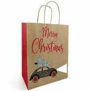 Sac kraft Drive 35+14X41cm - par 50