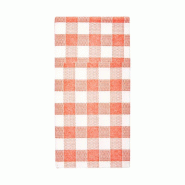 Serviette-étui pour couverts intissé Vichy rouge 40x40cm - par 700