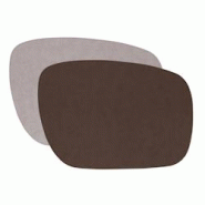 Stil Casa, set de 12 sets de table bicolores, polyuréthane cousu, 44xh. 31 cm, finition dollar couleur marron/rose. - TOV-D-OV-BWC Stil Casa, set de 12 sets de table bicolores, polyuréthane cousu, 44xh. 31 cm, finition dollar couleur marron/rose. - TOV-D-OV-BWC