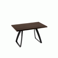 Stones Table basse trapézoïdale en pierre grise fossilisée avec structure en contreplaqué marine - Design moderne et élégant Dimensions 100x52 c