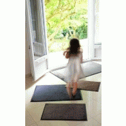 Tapis intérieur queyras gris - 58x39 cm - absorbant et anti poussière