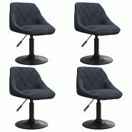 VidaXL Chaises pivotantes à manger lot de 4 gris foncé velours Modèle Orion Vision - 3088792