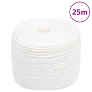Vidaxl corde de bateau blanc complet 6 mm 25 m polypropylène 152549 Vidaxl corde de bateau blanc complet 6 mm 25 m polypropylène 152549