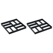 Vidaxl moules à pavés 2 pcs 40x40x4 cm plastique 48610 Vidaxl moules à pavés 2 pcs 40x40x4 cm plastique 48610