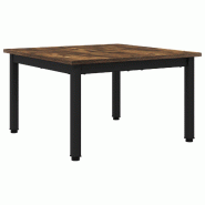 VidaXL Table basse Chêne Fumé 60 x 60 x 36 cm Bois d'ingénierie Modèle Helios Prestige Plus - 892556