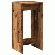VidaXL Table de bar vieux bois 51x50x103,5 cm bois d'ingénierie Modèle Boréal Urban Élite - 854425