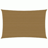 VidaXL Voile d'ombrage 160 g/m² Taupe 5x7 m PEHD Modèle Alizé Horizon - marron 311412