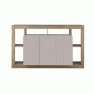 Vivabita Matelpro - Buffet/bahut contemporain 3 portes mercure/cachemire Dominika - Moderne & Design -Mercure/cachemire -  -Types de portes: Battantes