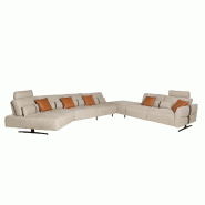 AC ANGEL CERDA Angel Cerdá Canapé chaise longue relax modulable droit tissu sable 6273C 500 x 305 x 87 - marron textile 8435631042518
