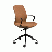 AC ANGEL CERDA Angel Cerdá Fauteuil de bureau pivotant en similicuir marron 4219C 59 x 61 x 94 - marron fourrure 8435631043973