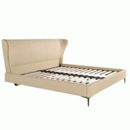 AC ANGEL CERDA Angel Cerdá Lit en similicuir crème 7157C 220 x 217 x 110 - beige Bois massif 8435631028833 AC ANGEL CERDA Angel Cerdá Lit en similicuir crème 7157C 220 x 217 x 110 - beige Bois massif 8435631028833