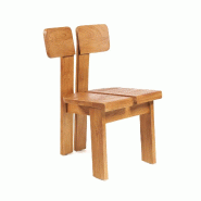 Bazar Bizar Chaise en bois de teck 57x50x82 cm naturel - beige Bois massif JANAF002N