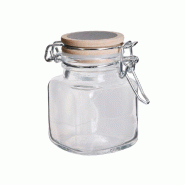 Bocal en verre avec couvercle craie Ø 5,3 x H 7.7 cm
