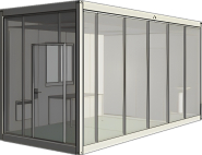 Bungalow de chantier flexspace / modulaire / base vie / ossature en métal_1