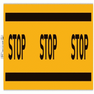 Exacompta Signalisation adhésive Arrêt obligatoire, jaune/noir - jaune 67025E