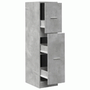 Helloshop26 - Armoire d'apothicaire multifonctionnelle 30 x 41 x 118 cm finition épurée bureau entrée en bois d'ingénierie gris 02_0050613 - gris