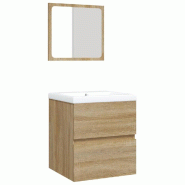 Helloshop26 - Armoire lavabo de salle de bain 41 x 38,5 x 45 cm bassin et miroir chêne sonoma 02_0006642 - 3000364347763 Helloshop26 - Armoire lavabo de salle de bain 41 x 38,5 x 45 cm bassin et miroir chêne sonoma 02_0006642 - 3000364347763