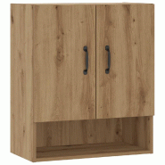 Helloshop26 - Armoire murale pratique élégante rangement 60 x 31 x 70 cm en bois d'ingénierie chêne artisanal 02_0051022 - Bois massif 3000236699969