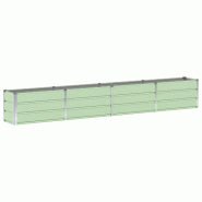 Helloshop26 - Jardinière rectangulaire moderne polyvalente salon jardin 320 x 40 x 45 cm en acier vert 02_0059264 - vert acier 3000241029997