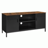 Helloshop26 - Meuble TV support de télévision buffet bas avec 3 étagères réglables pour TV jusqu'à 55 pouces pour salon chambre 120 12_0002903 -