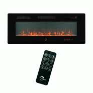 Insert Cheminée Electrique Valtaia Plat Sannover 2000 W / 127 cm - noir acier 3760401213078