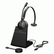 Jabra Engage 55 Casque Sans fil Arceau Bureau/Centre d'appels Bluetooth Socle de chargement Noir