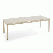 Oviala Business Table de jardin extensible en aluminium 8 à 10 places crème 240 cm Oviala - beige aluminium 114764