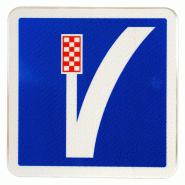 Panneau de signalisation C26B - Voie de détresse à gauche Panneau de signalisation C26B - Voie de détresse à gauche