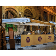 Paravent modulaire avec toile acrylique ou PVC bicouche brillant - OASIdehor OasiPrivè