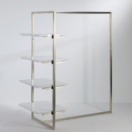 Portant en T 125x65x140cm - Élément nickel brossé - Gamme Queen Vogue