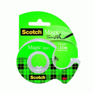 Scotch Ruban adhésif Magic, invisible, 19mm x 7,5m, en dévidoir (A1126) - 4001895112195