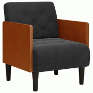 VidaXL Fauteuil avec accoudoirs noir 55 cm velours Modèle Orion Work Plus - 4100597