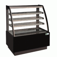 Vitrine pâtisseries noire vitrage bombé 3 étagères température +2/+... - POASIS600