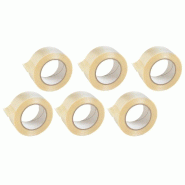 Adhésif polypropylène transparent 46µ 66mx48mm - Adhérence sur acier 5.5 N/cm - par 6