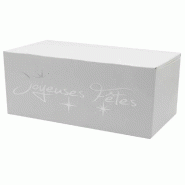 Boite Buche - 40x11x11 cm - Blanc/Argent - par 25 - blanc en carton 3760394095279 Boite Buche - 40x11x11 cm - Blanc/Argent - par 25 - blanc en carton 3760394095279