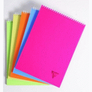 Clairefontaine Lot de 5 Bloc Linicolor Fresh format A4, 80 feuilles détachables 90 g/m² reliure intégrale, ligné - 3329683286363