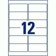 Boîte de 240 étiquettes adhésives indéchirables blanches - 99,1x42,3 mm - Adhésif permanent - Avery L4776 Boîte de 240 étiquettes adhésives indéchirables blanches - 99,1x42,3 mm - Adhésif permanent - Avery L4776