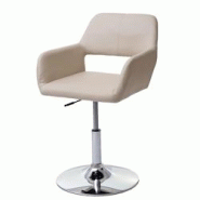 Décoshop26 - Chaise de salle à manger pivotante design rétro en synthétique crème pieds chromé M10_005507 - 3000250367196 Décoshop26 - Chaise de salle à manger pivotante design rétro en synthétique crème pieds chromé M10_005507 - 3000250367196