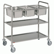 Diamond - Chariot de service inox, 3x GN 1/1 + 2 niveaux - réf. CP3/311 - gris inox AKS-CP3/311 Diamond - Chariot de service inox, 3x GN 1/1 + 2 niveaux - réf. CP3/311 - gris inox AKS-CP3/311