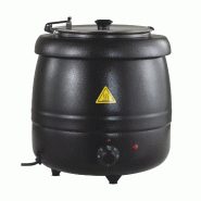 GastroHero Chauffe-soupes & sauces ECO noir, 10 litres, jusqu'à 95 °C, récipient intérieur amovible en acier inoxydable - inox STS-ECO-10