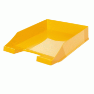 HAN Lot de 10 Bac à courrier KLASSIK A4/C4, en Polystyrol, coloris jaune - 4012473112964