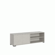 Itamoby Meuble TV Lumina cachemire 2 portes avec compartiment ouvert 150x40x40 cm - gris 8050598905319